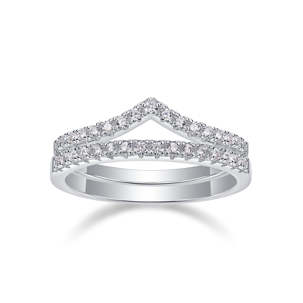 Crown Diamond Ring Luxury And Stylish Moissanite Silver Ring