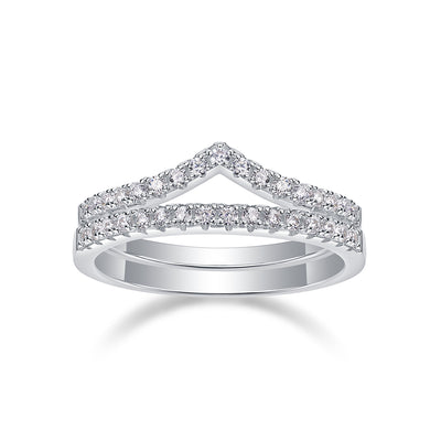 Crown Diamond Ring Luxury And Stylish Moissanite Silver Ring