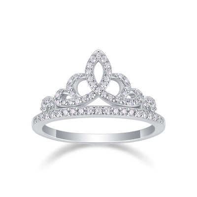 Crown Diamond Ring Luxury And Stylish Moissanite Silver Ring