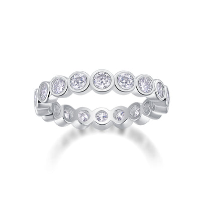 Diamond Ring Luxury Fashion Set Moissanite Silver Ring