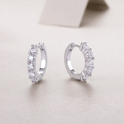 Dawn Diamond Set With Moissanite Silver Earrings Luxury Fashion Diamond Earrings Stud Earrings