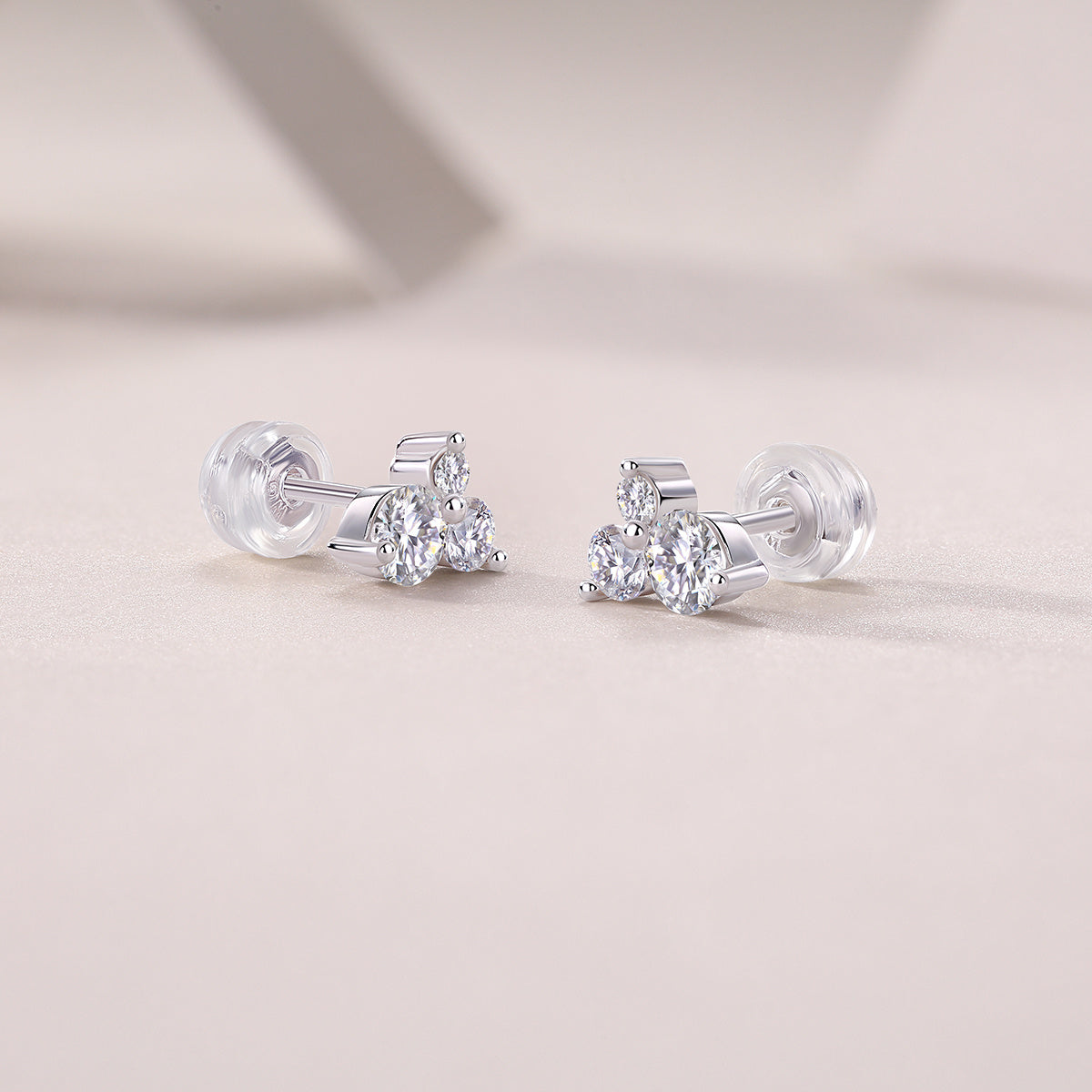 Wave Diamond Set Moissanite Silver Earrings Luxury Fashion Diamond Earrings Stud Earrings