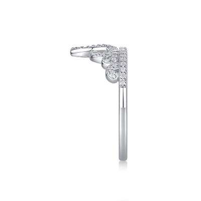 Crown Diamond Ring Luxury And Stylish Moissanite Silver Ring