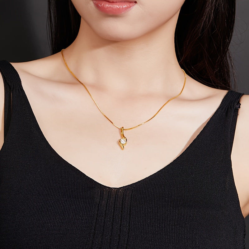 1pc S925 Silver Inlaid with 1 Carat Moissanite Necklace, Light Luxury for Men and Women, Moissanite Jewelry | Gift for Mother | Her Gift | Birthday | Wedding | Anniversary | Engagement | Graduation, Best for Christmas