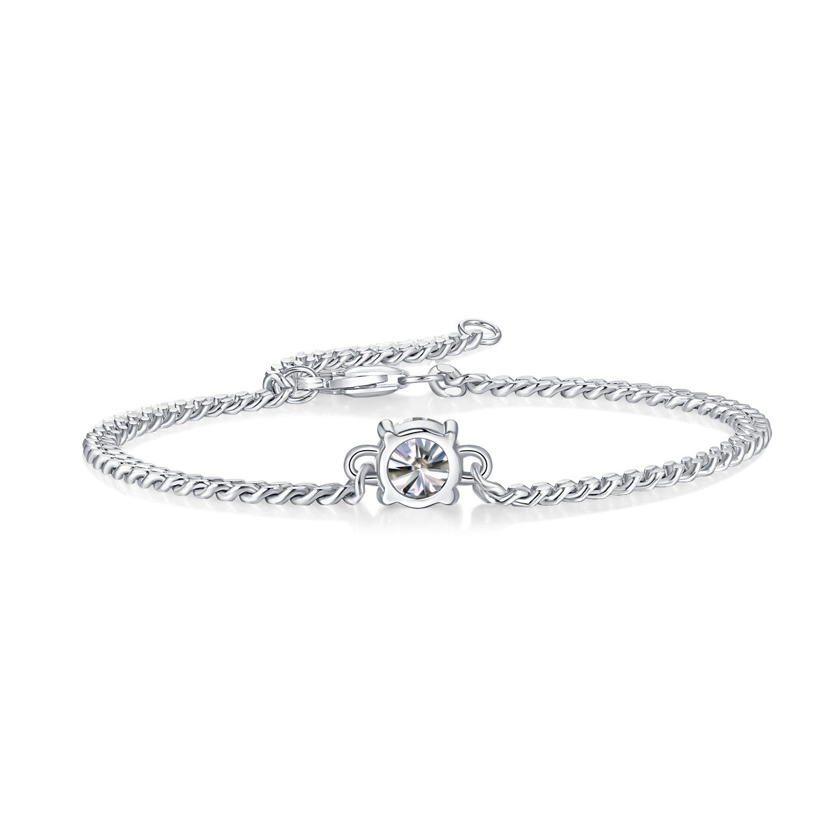 Cuban Luxury Fashion Set Mosan Diamond Silver Jewelry Comparable To Natural Diamond Bracelet