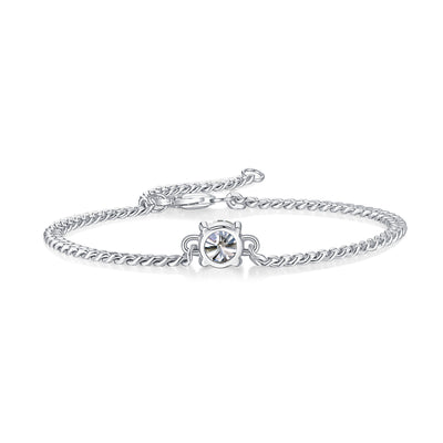 Cuban Luxury Fashion Set Mosan Diamond Silver Jewelry Comparable To Natural Diamond Bracelet