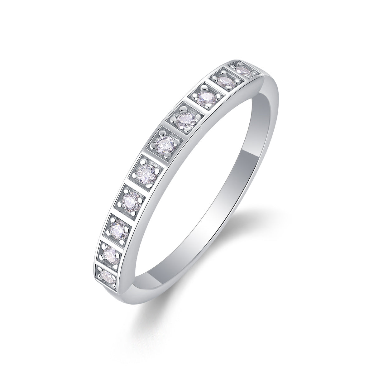 Diamond Ring Luxury Fashion Set Moissanite Silver Ring
