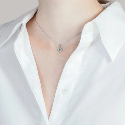 GEM'S BALLET 925 Sterling Silver Pendant For Women Jewelry Moissanite Diamond Necklace with Twinkle Setting Moissanite Stone