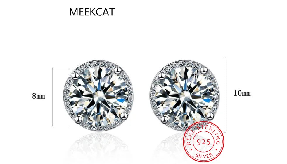 Solitaire Lab Diamond Jewelry set 925 Sterling Silver Party Wedding Rings Earrings Necklace For Women Bridal Moissanite Jewelry