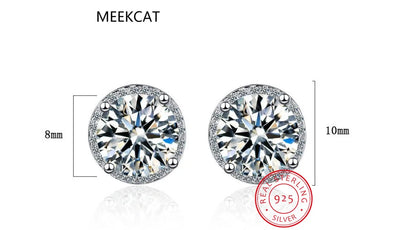 Solitaire Lab Diamond Jewelry set 925 Sterling Silver Party Wedding Rings Earrings Necklace For Women Bridal Moissanite Jewelry