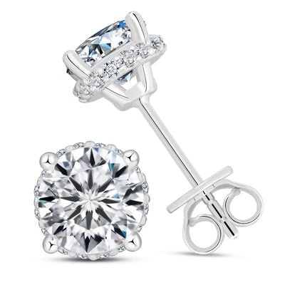 GRA Certified Moissanite Stud Earrings for Woman Man 100% 925 Sterling Silver Earrings Sparkling Wedding Party Jewelry Gifts
