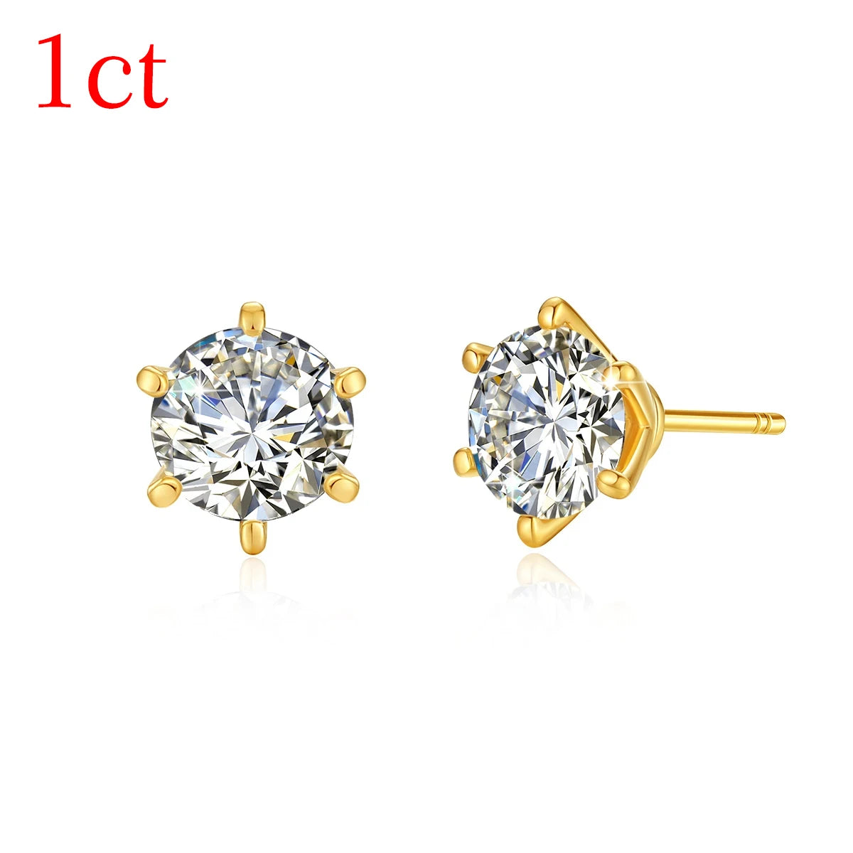 Szjinao 100% Real 18k gold earrings studs hypoallergenic AU750 Gold With Certifiicate Moissanite  Jewelry for Women Summer 2025