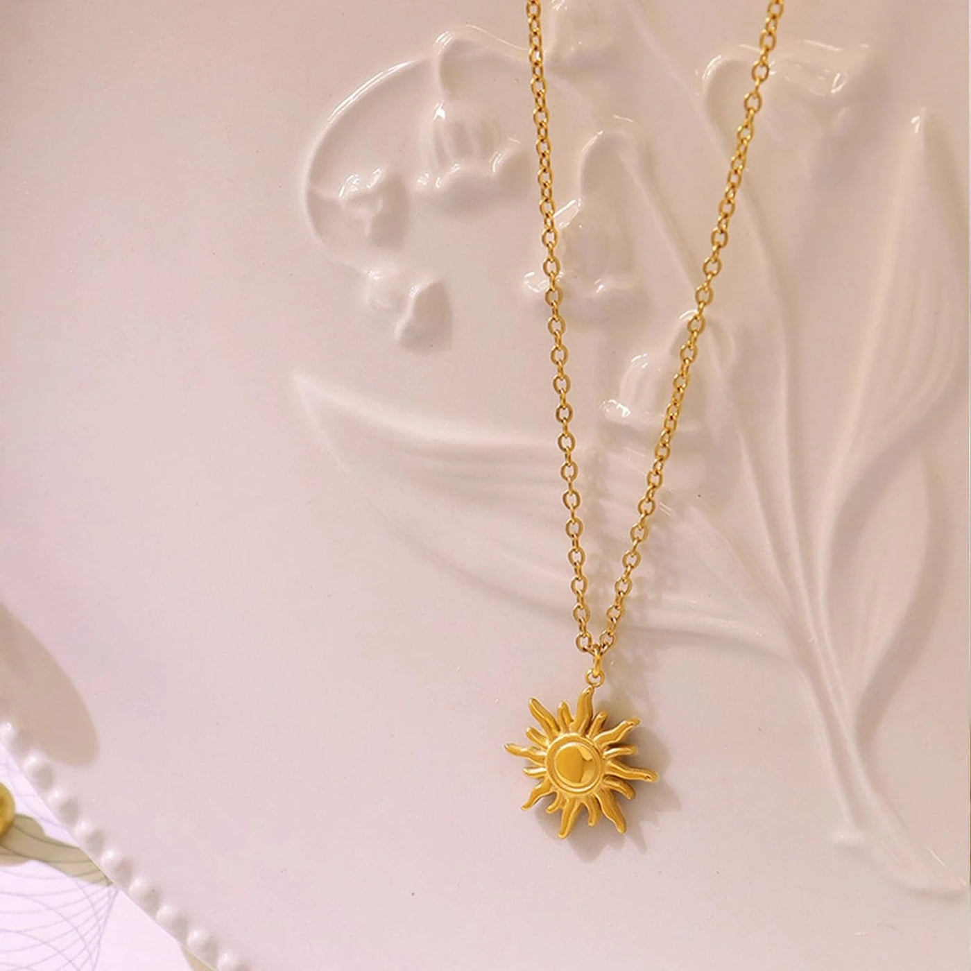 Elegant and modern gold pendant necklace featuring stylish multi moon accents, delicate silver choker necklace. Perfect gift jew