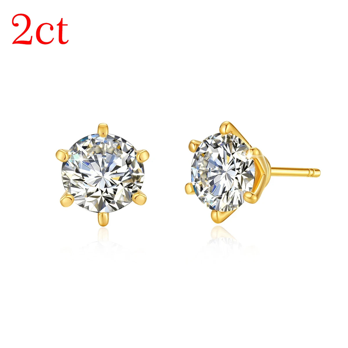 Szjinao 100% Real 18k gold earrings studs hypoallergenic AU750 Gold With Certifiicate Moissanite  Jewelry for Women Summer 2025