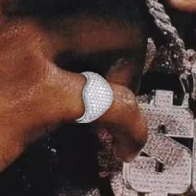 3 Rows 3mm Moissanite Classic Women Ring 925 Silver For Women Moissanite VVS1 D Color With Gra Certificate Pass Diamond Tester