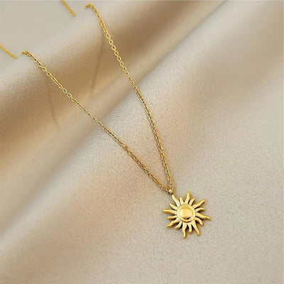 Elegant and modern gold pendant necklace featuring stylish multi moon accents, delicate silver choker necklace. Perfect gift jew