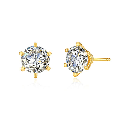 Szjinao 100% Real 18k gold earrings studs hypoallergenic AU750 Gold With Certifiicate Moissanite  Jewelry for Women Summer 2025