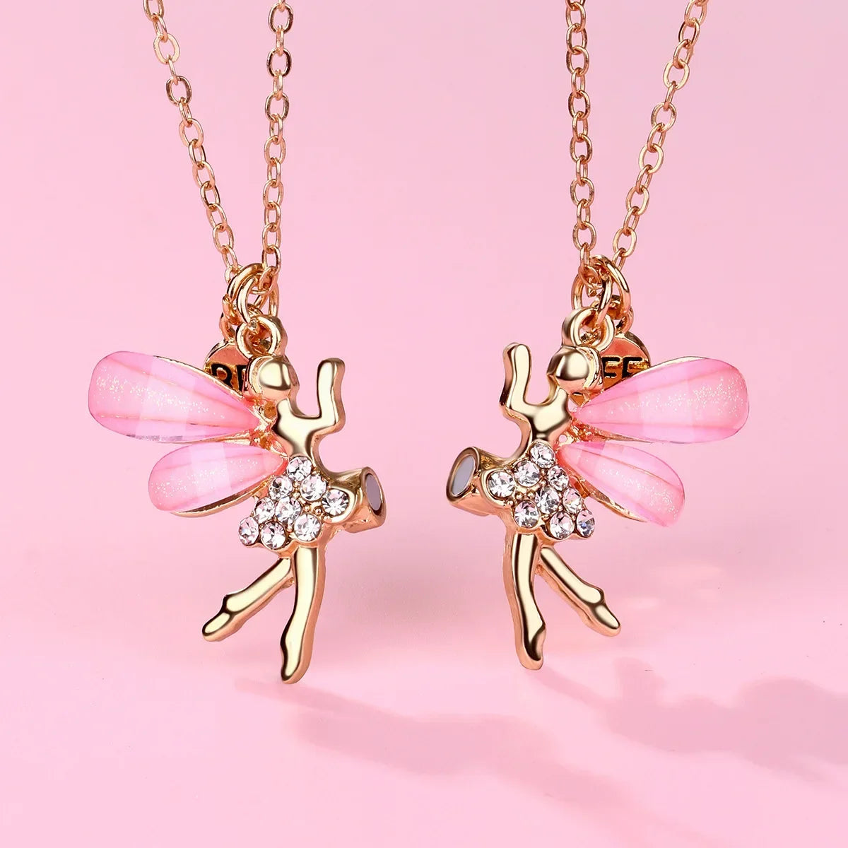 Exquisite Flower Fairy Magnet Necklace for Women Fashion Elf Pendant Clavicle Chain BFF Best Friends Jewelry Concert Gift 2024