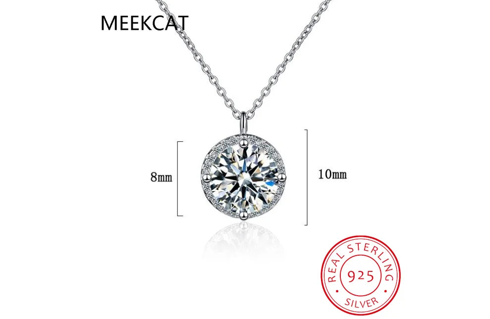 Solitaire Lab Diamond Jewelry set 925 Sterling Silver Party Wedding Rings Earrings Necklace For Women Bridal Moissanite Jewelry