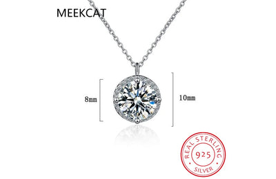 Solitaire Lab Diamond Jewelry set 925 Sterling Silver Party Wedding Rings Earrings Necklace For Women Bridal Moissanite Jewelry