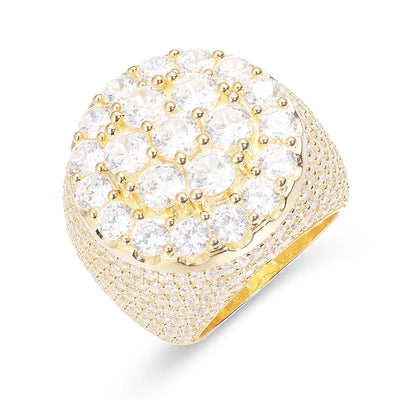 TUHE Unisex luxury VVS1 Moissanite 925 Silver Ring Stone Iced Out Couple Rings For Women Men Hip Hop Gifts