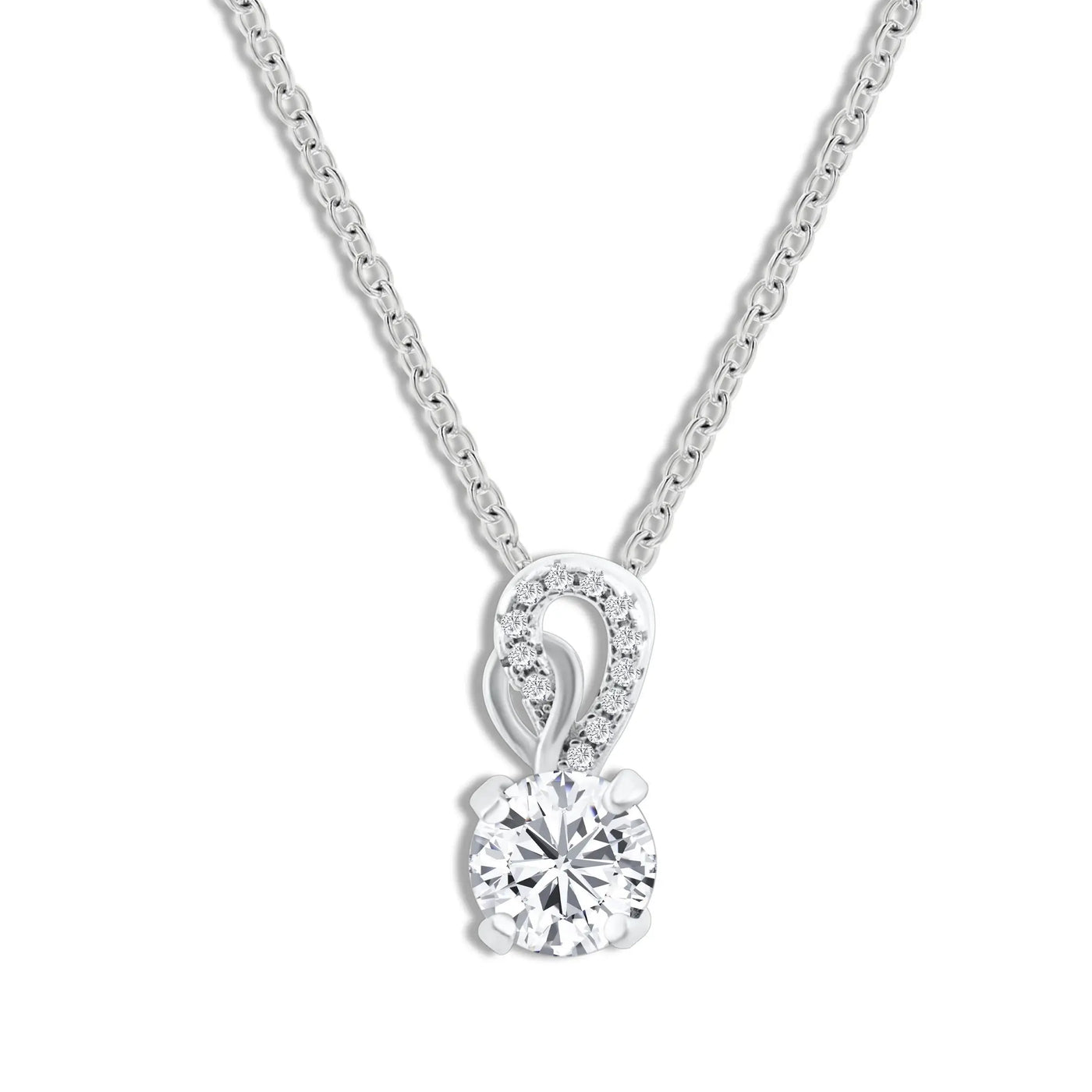 Moissanite Diamond 6.5mm 1CT Necklace For Woman Pendant 925 Silver Necklace For Women Chains Party Bridal Fine Jewelry