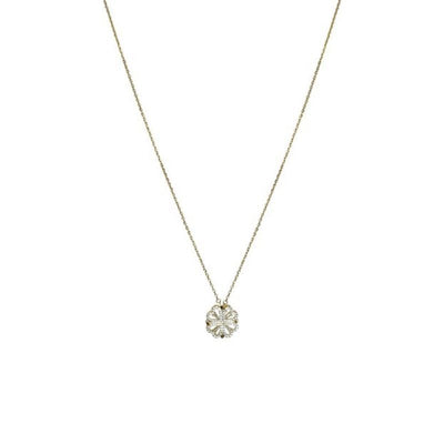 Retro Magnetic Folding Heart Shaped Four Leaf Clover Pendant Necklace Women Love Clavicle Chain Gifts Openable Choker Jewelry