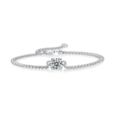 Cuban Luxury Fashion Set Mosan Diamond Silver Jewelry Comparable To Natural Diamond Bracelet