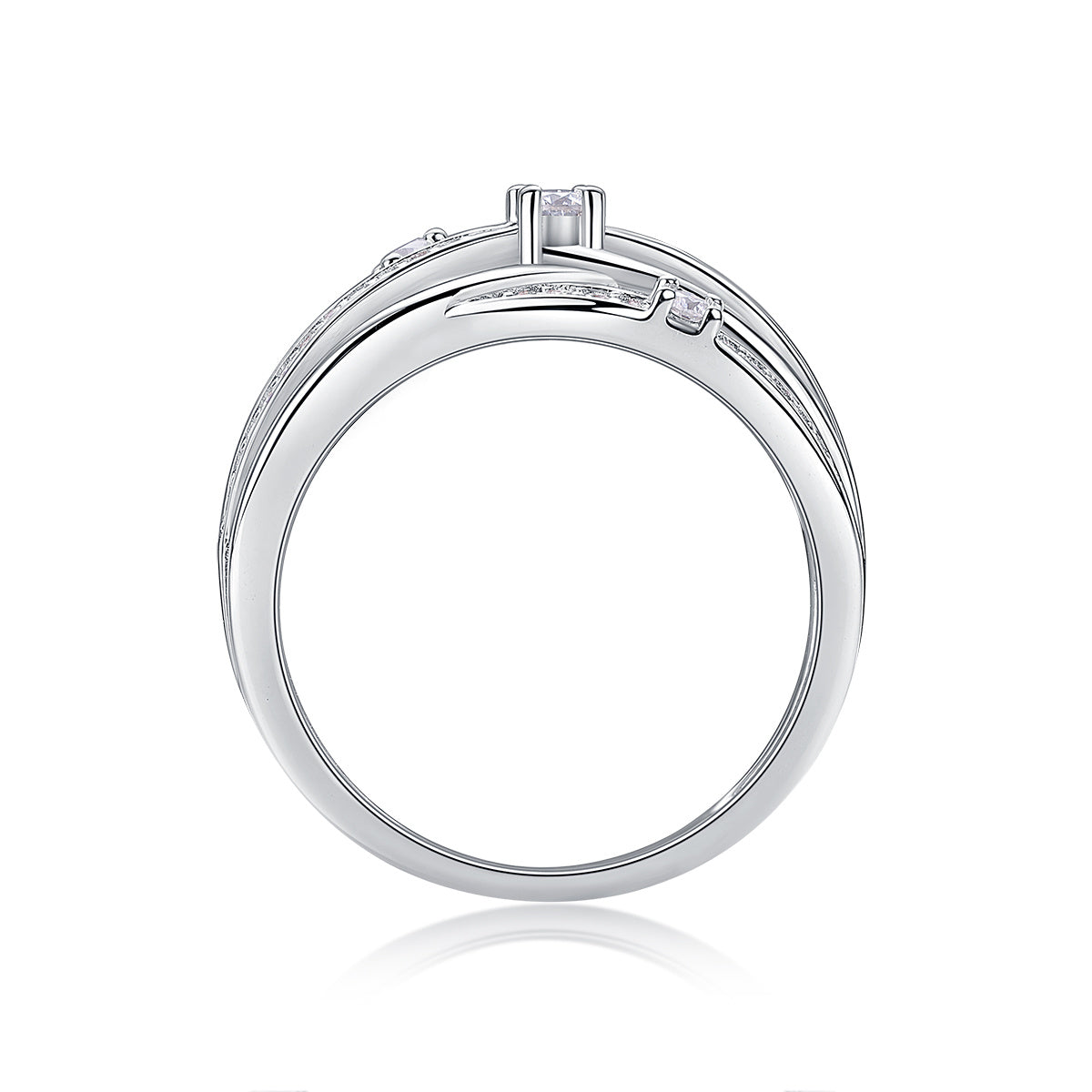 Star Ring Diamond Ring Luxury Fashion Set Moissanite Silver Ring