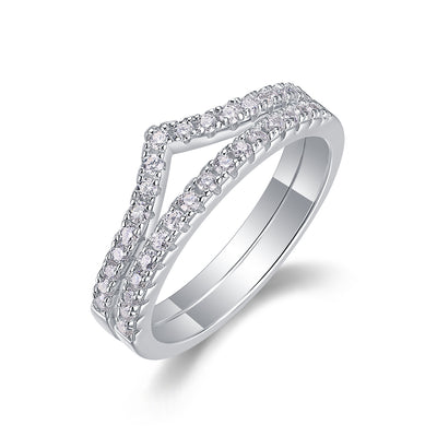 Crown Diamond Ring Luxury And Stylish Moissanite Silver Ring