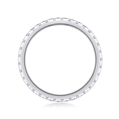 Luxury Fashion Row Diamond Ring Moissanite Silver Ring