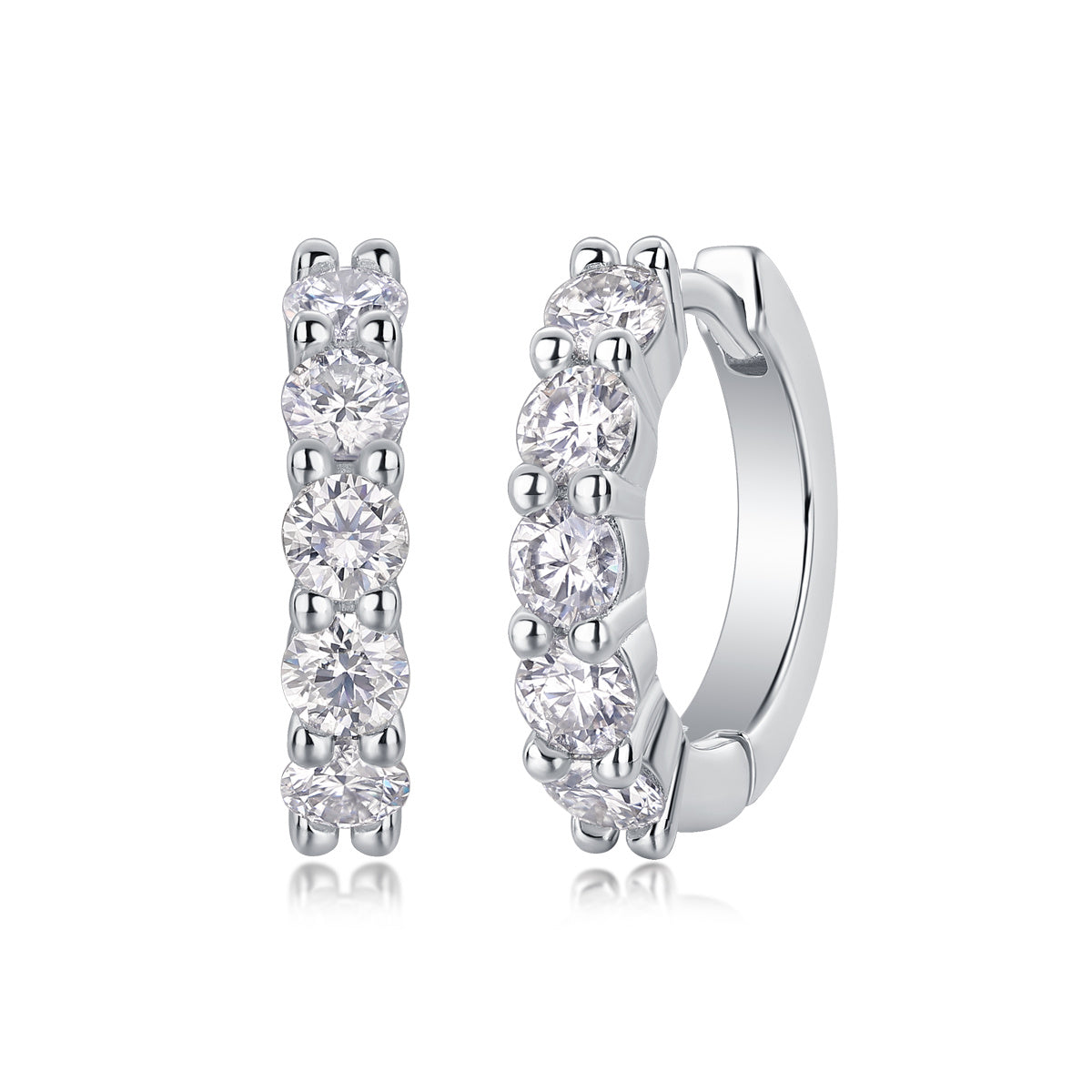Dawn Diamond Set With Moissanite Silver Earrings Luxury Fashion Diamond Earrings Stud Earrings