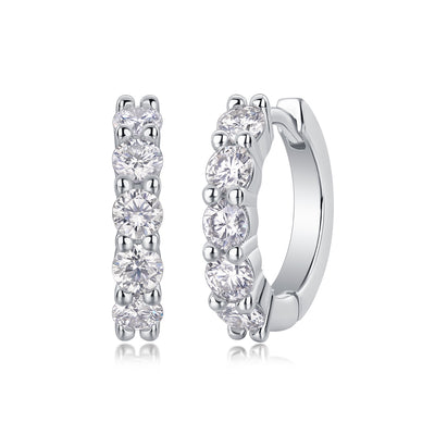 Dawn Diamond Set With Moissanite Silver Earrings Luxury Fashion Diamond Earrings Stud Earrings