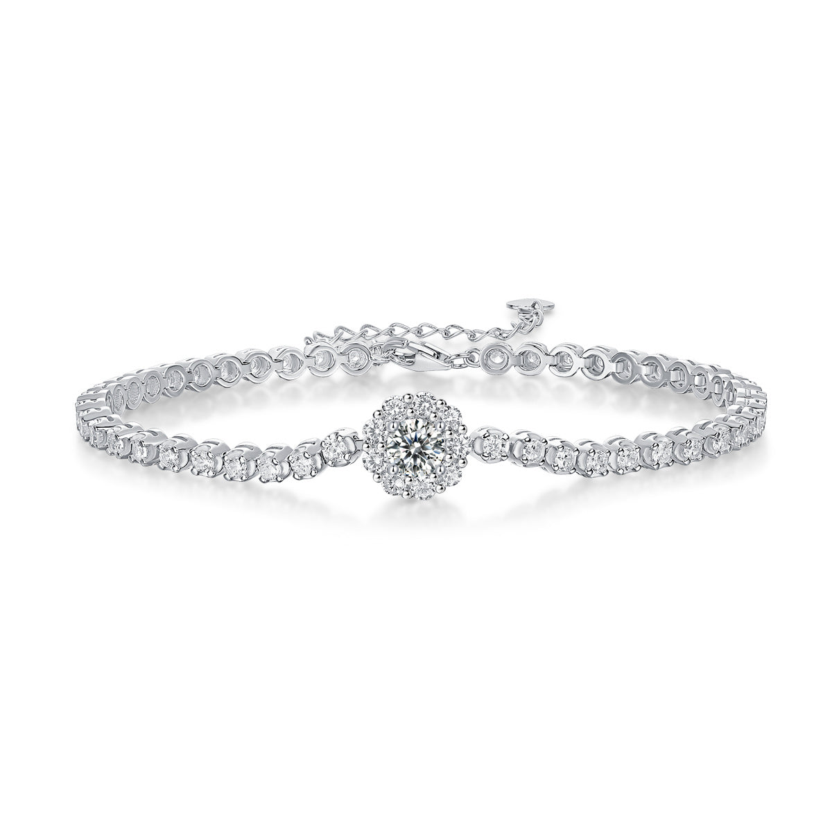 The Bridge Of Magpies Luxury Fashion Mosan Diamond Silver Jewelry Comparable To Natural Diamond Bracelet