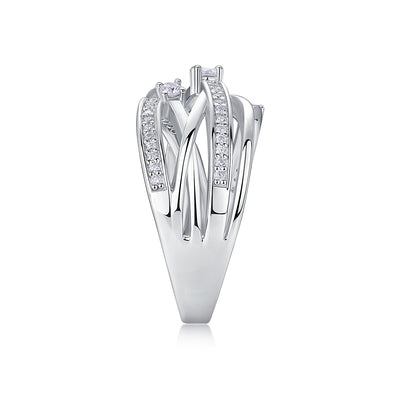 Star Ring Diamond Ring Luxury Fashion Set Moissanite Silver Ring