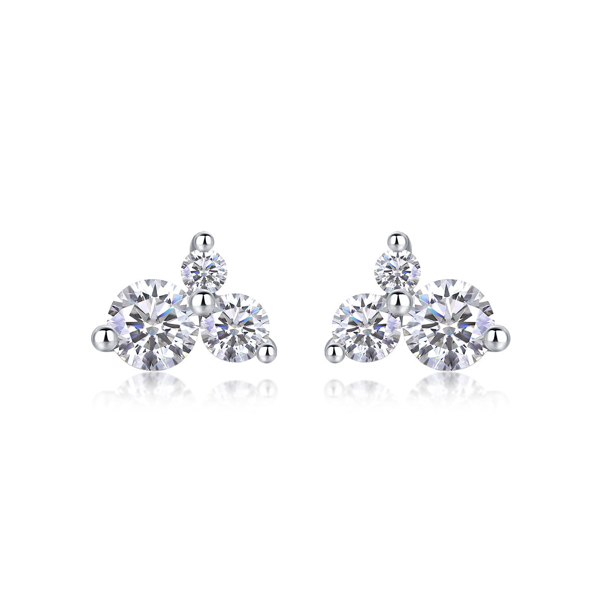 Wave Diamond Set Moissanite Silver Earrings Luxury Fashion Diamond Earrings Stud Earrings