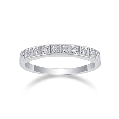 Diamond Ring Luxury Fashion Set Moissanite Silver Ring